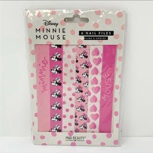 Mad Beauty Disney Minnie Mouse - 6 Nail Files Set - Pink NIP